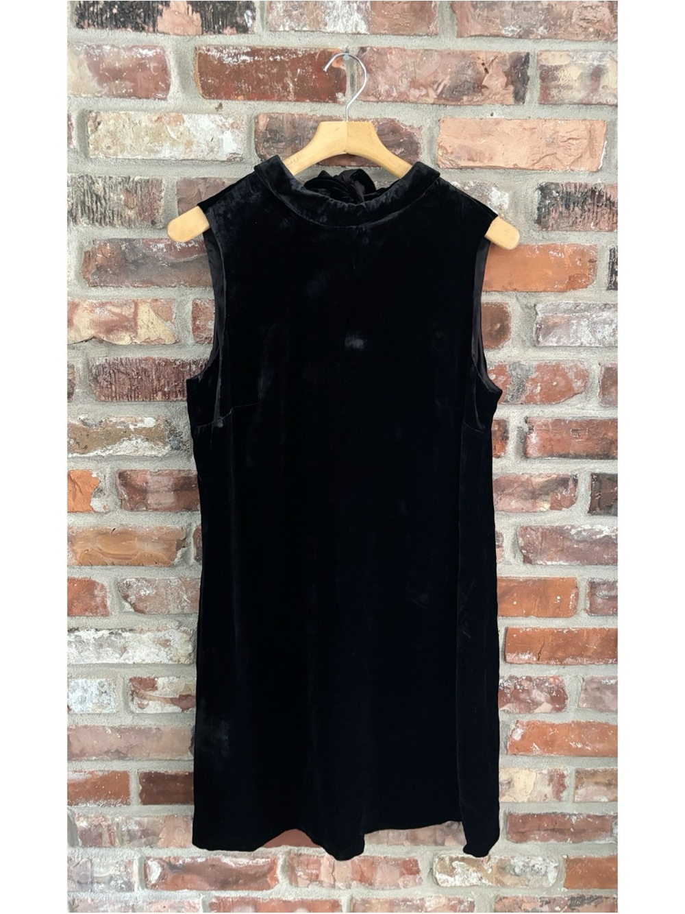 Boden Black Velvet Gabriella Sleeveless Mini Dress, 12